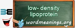 WordMeaning blackboard for low-density lipoprotein